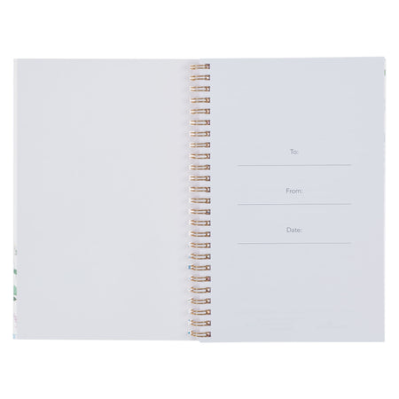Goodness and Love Wildflower PVC Cover Spiral Notebook - Psalm 23:6 by Christian Art Gifts, product view 3