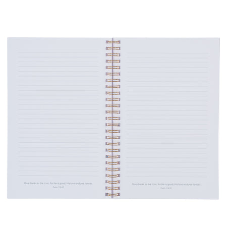 Goodness and Love Wildflower PVC Cover Spiral Notebook - Psalm 23:6 by Christian Art Gifts, product view 4