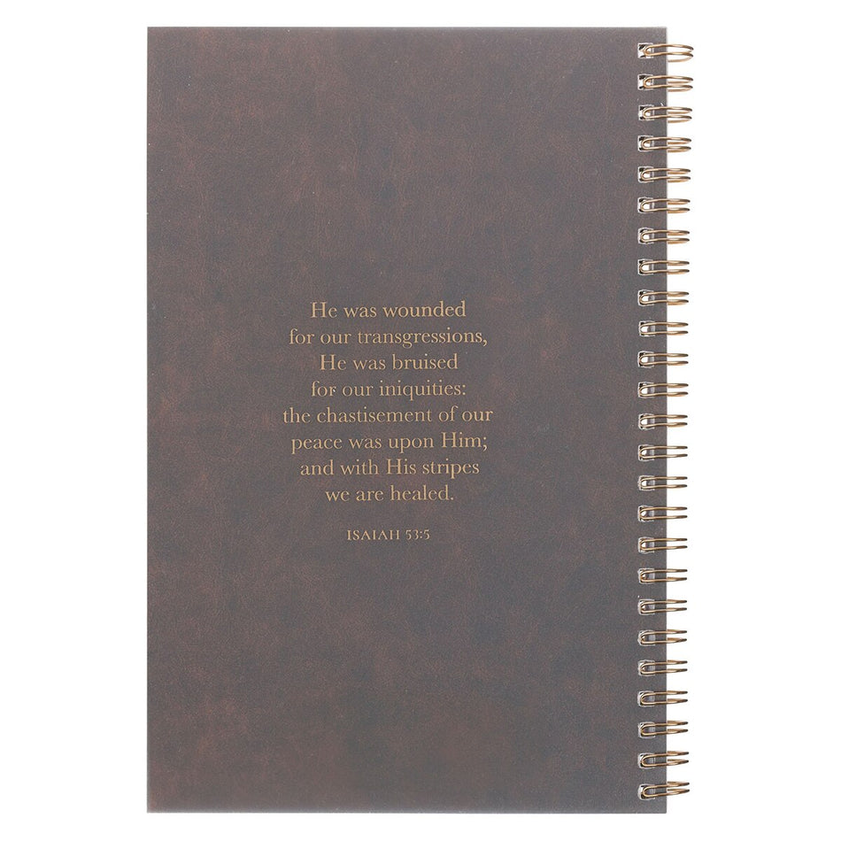 Amazing Grace PVC Cover Spiral Notebook - Isaiah 53:3 by Christian Art Gifts, product view 2