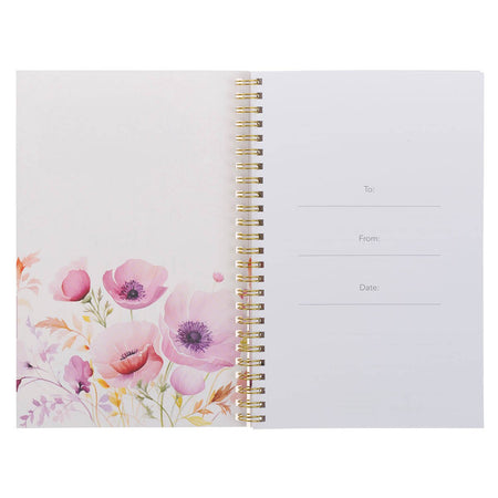 I Know The Plans Pink Wildflower Soft Cover Spiral Notebook - Jeremiah 29:11 by Christian Art Gifts, product view 3