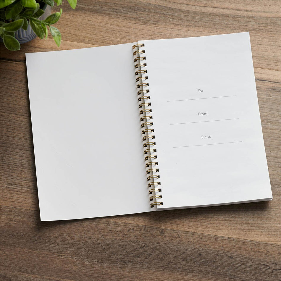 Sufficient Grace Taupe Meadow Soft Cover Spiral Notebook - 2 Corinthians 12:9 by Christian Art Gifts, product view 2