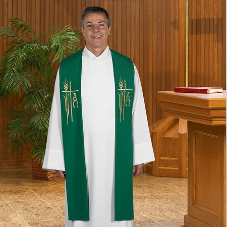 Embroidered Alpha Omega Stole by Christian Brands, product view 5