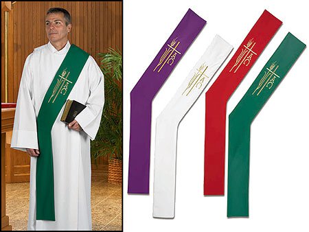 Alpha Omega Deacon Stoles — Set of 4 by Christian Brands, product view 2