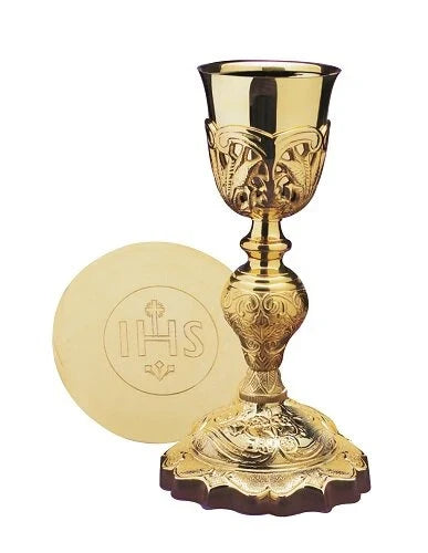 Coronation Chalice & IHS Paten & Case Set by Christian Brands