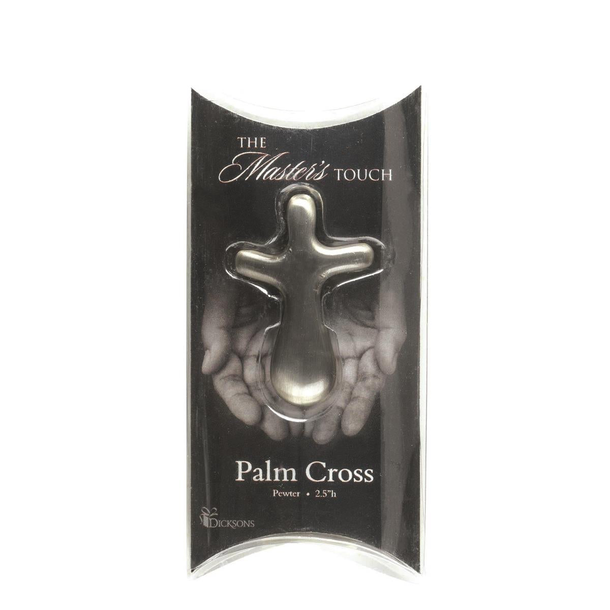 Master's Touch Silver Tone 3 x 2 Metal Palm Cross Figurine by Dicksons