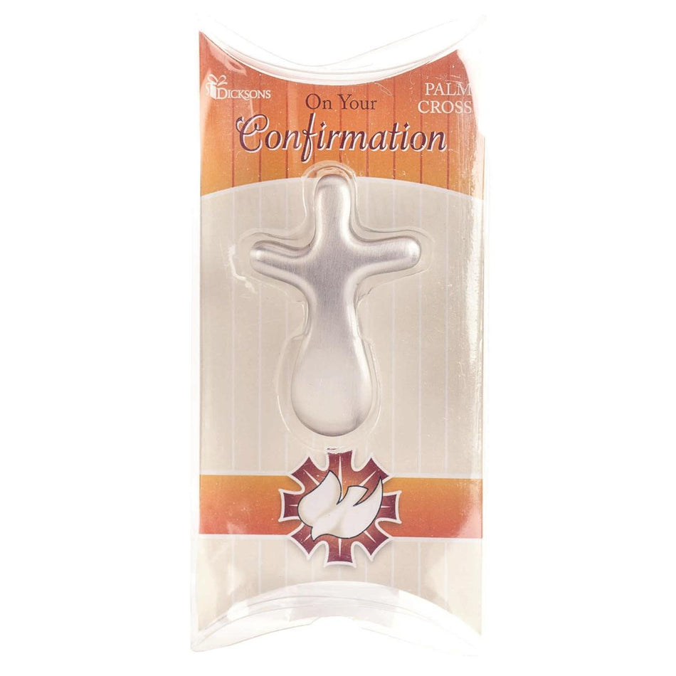 On Your Confirmation Silver Tone 2.5 inch Zinc Alloy Metal Palm Cross Figurine by Dicksons