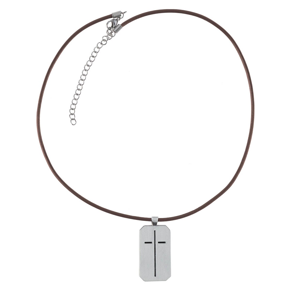 Man of God Silver Metal Men’s Necklace - 1 Timothy 6:11 by Christian Art Gifts