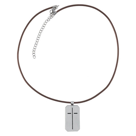 Man of God Silver Metal Men’s Necklace - 1 Timothy 6:11 by Christian Art Gifts