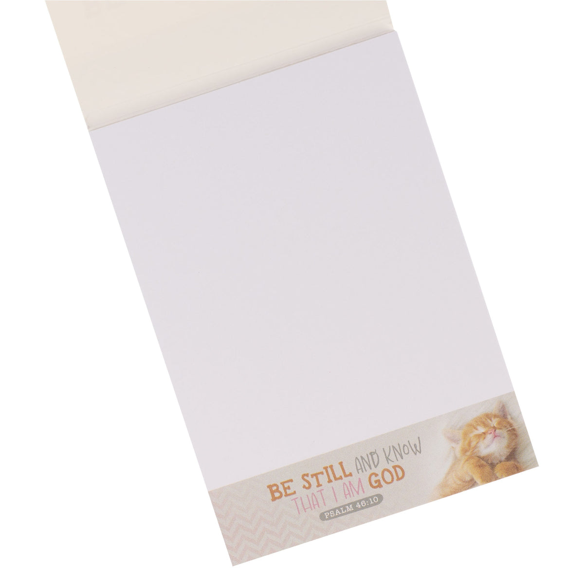 Be Still and Know Kitten Notepad - Psalm 46:10 by Christian Art Gifts, product view 3
