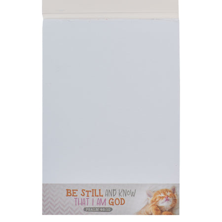 Be Still and Know Kitten Notepad - Psalm 46:10 by Christian Art Gifts, product view 4