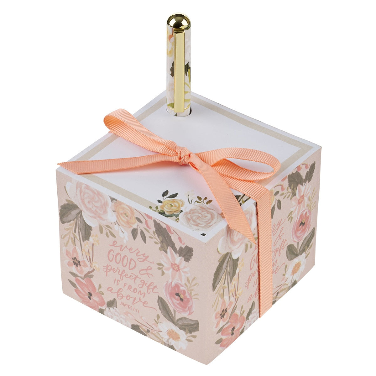 Every Good and Perfect Gift Note Block with Pen Set - James 1:17 by Christian Art Gifts