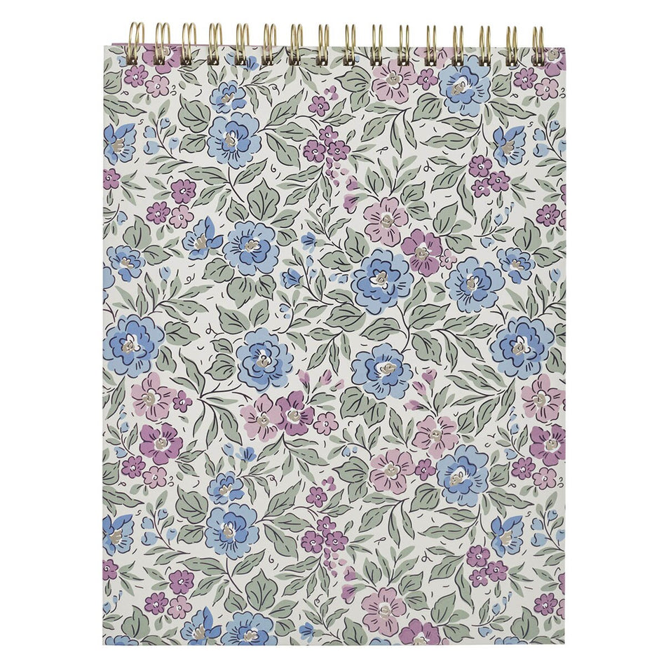 Be Still and Know Purple Floral Spiral Notepad - Psalm 46:10 by Christian Art Gifts, product view 2