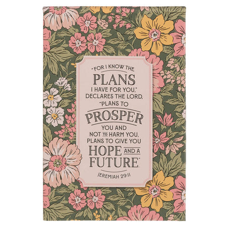 Hope and a Future Pink Vintage Bloom Hardcover Top-Flip Notepad - Jeremiah 29:11 by Christian Art Gifts
