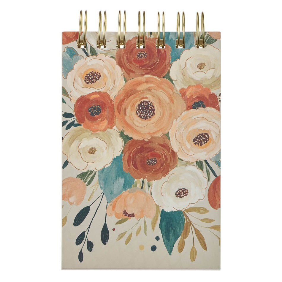 Joyful Patient Faithful Heirloom Floral Tiered Spiral Notepad - Romans 12:12 by Christian Art Gifts, product view 2