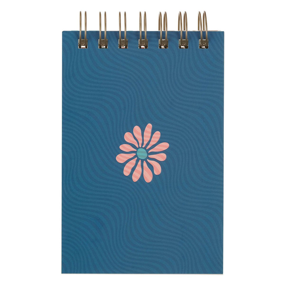 Follow Jesus Peach Floral Mosaic Tiered Spiral Notepad by Christian Art Gifts, product view 2