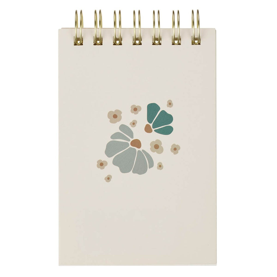 God is Good Blue BloomsTiered Spiral Notepad - Psalm 34:8 by Christian Art Gifts, product view 2