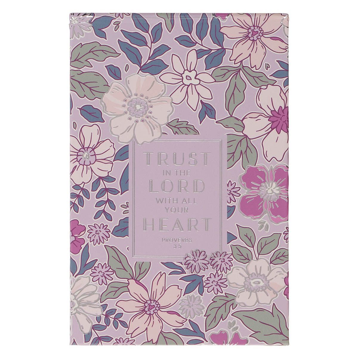 Trust in the Lord Purple Floral Hardcover Top-Flip Notepad - Proverbs 3:5 by Christian Art Gifts