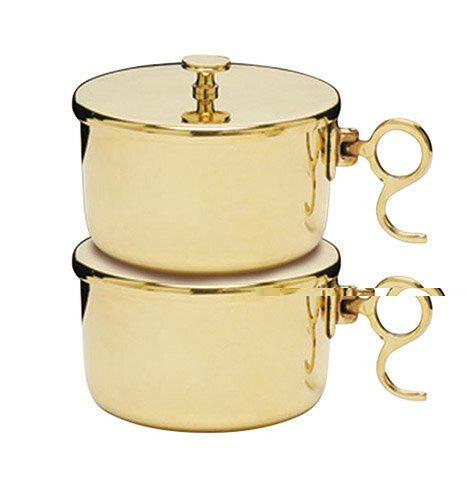 150 Host Brass Stacking Ciborium with Lid