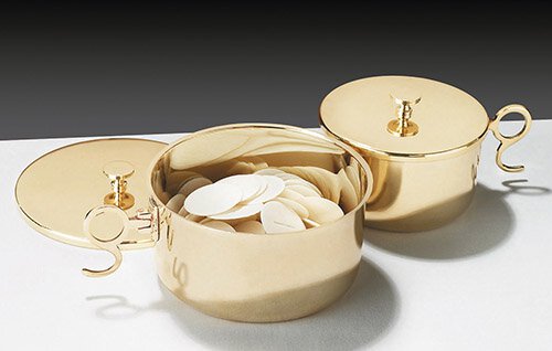 300 Host Brass Stacking Ciboria with Lid by Christian Brands, product view 2