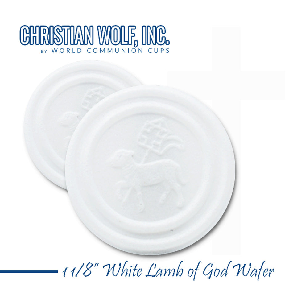 1-1/8" White No. 1 Lamb of God Wafers 1,000ct