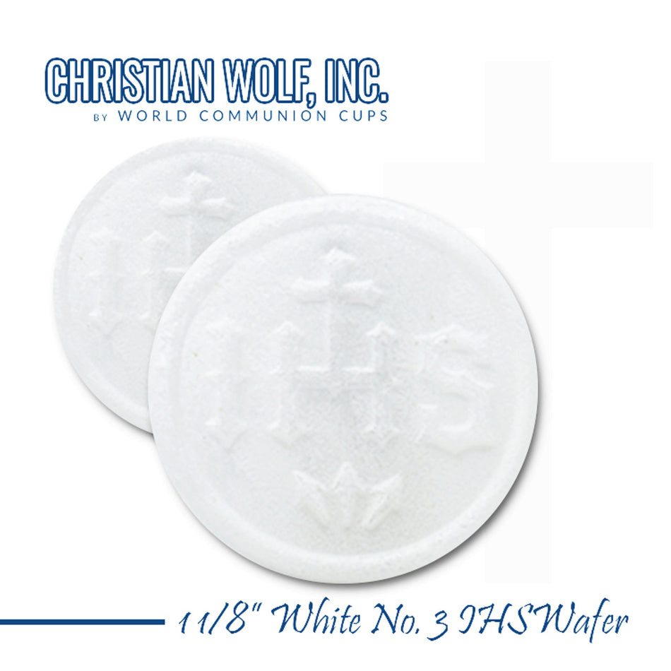 1-1/8" White No. 3 IHS Wafers - 1000 pieces