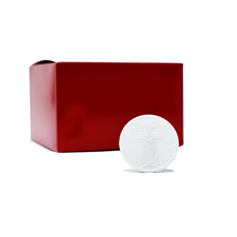 1-3/8" White No. 8 Crucifix Wafers - 1000 Wafers