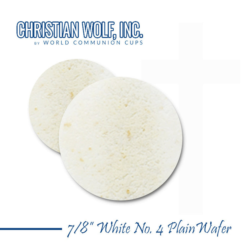 7/8 White Hospital Wafers - Plain