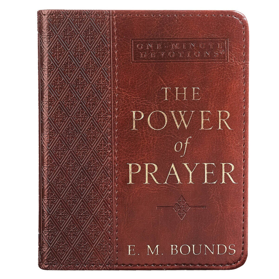 The Power of Prayer Brown Faux Leather One-Minute Devotions by Christian Art Gifts