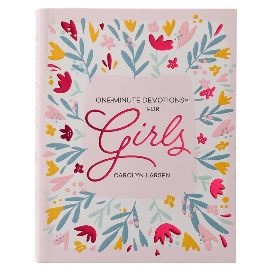 Pink Floral Softcover One-Minute Devotions for Girls by Christian Art Gifts