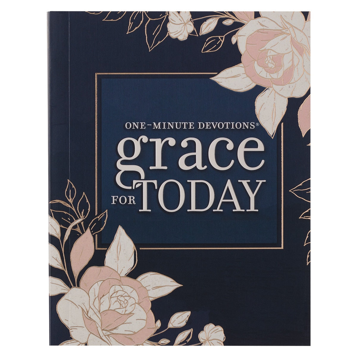 Grace for Today Navy Blue Softcover One-Minute Devotion by Christian Art Gifts