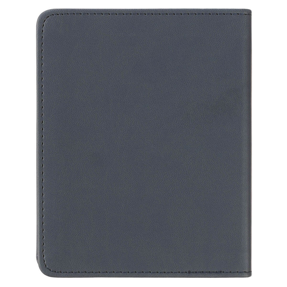 One-Minute Devotions® for Men Slate Blue Faux Leather Devotional by Christian Art Gifts, product view 2