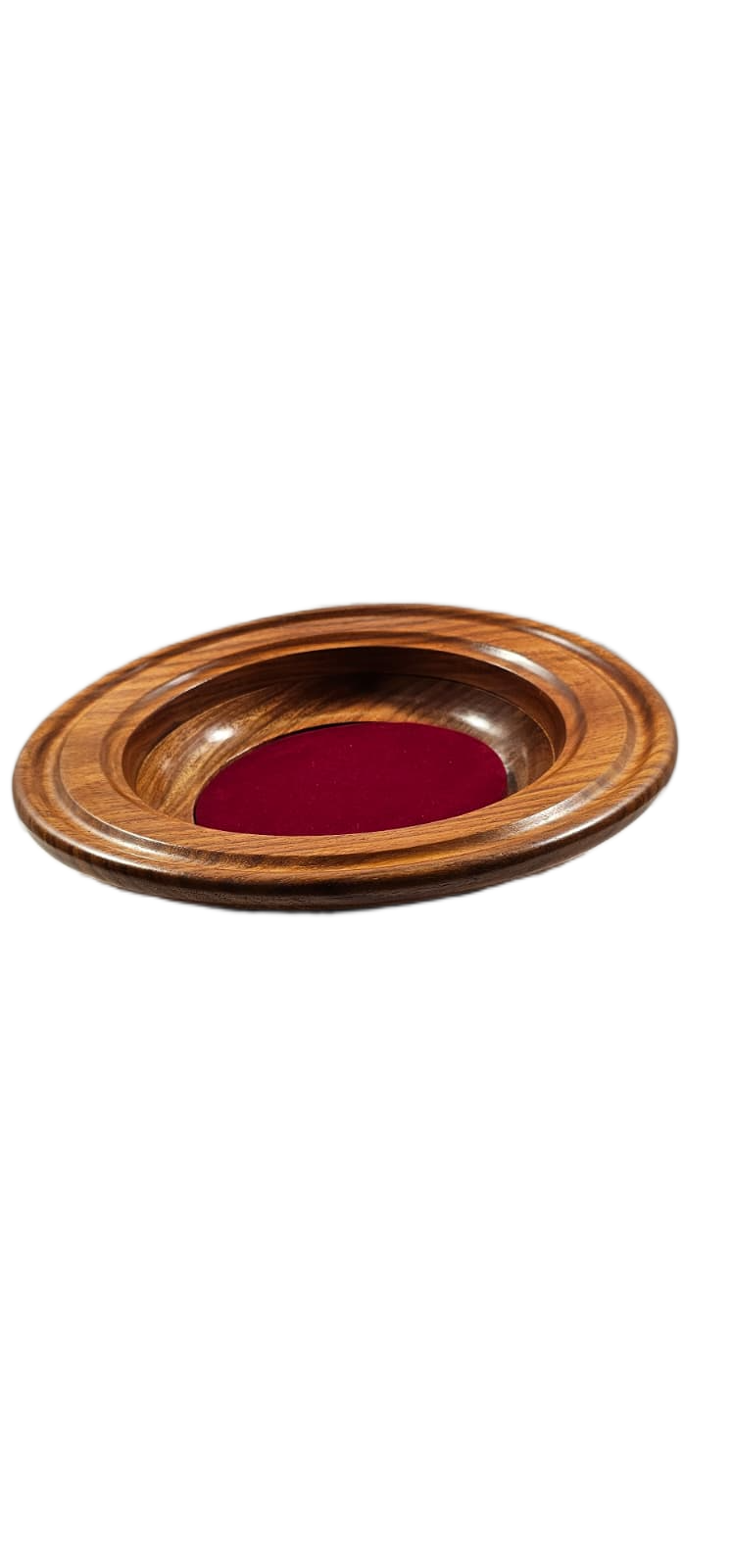 Walnut Stain Wood Offering Plate