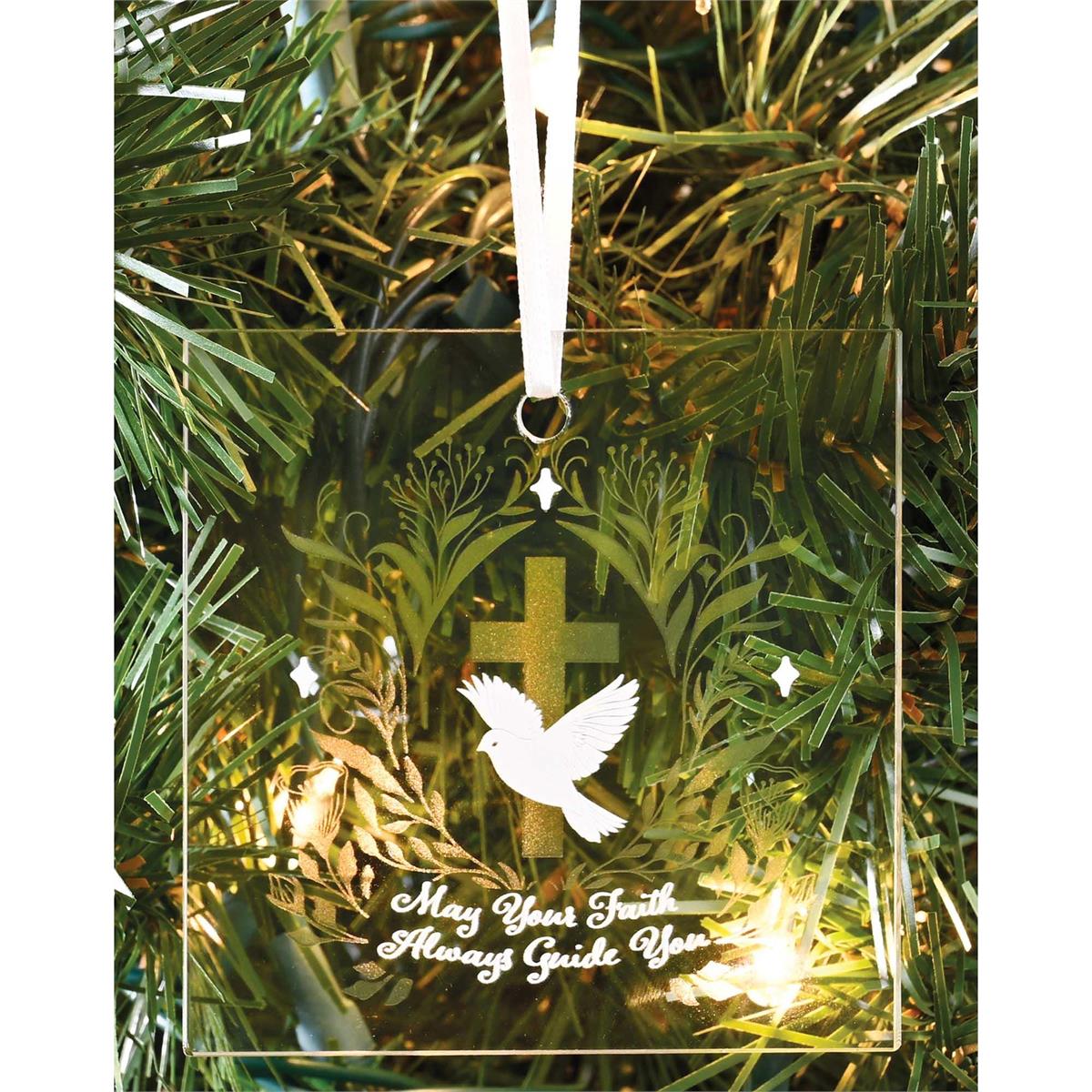Ornament Cross Dove May You Faith 3.5H by Dicksons, product view 2