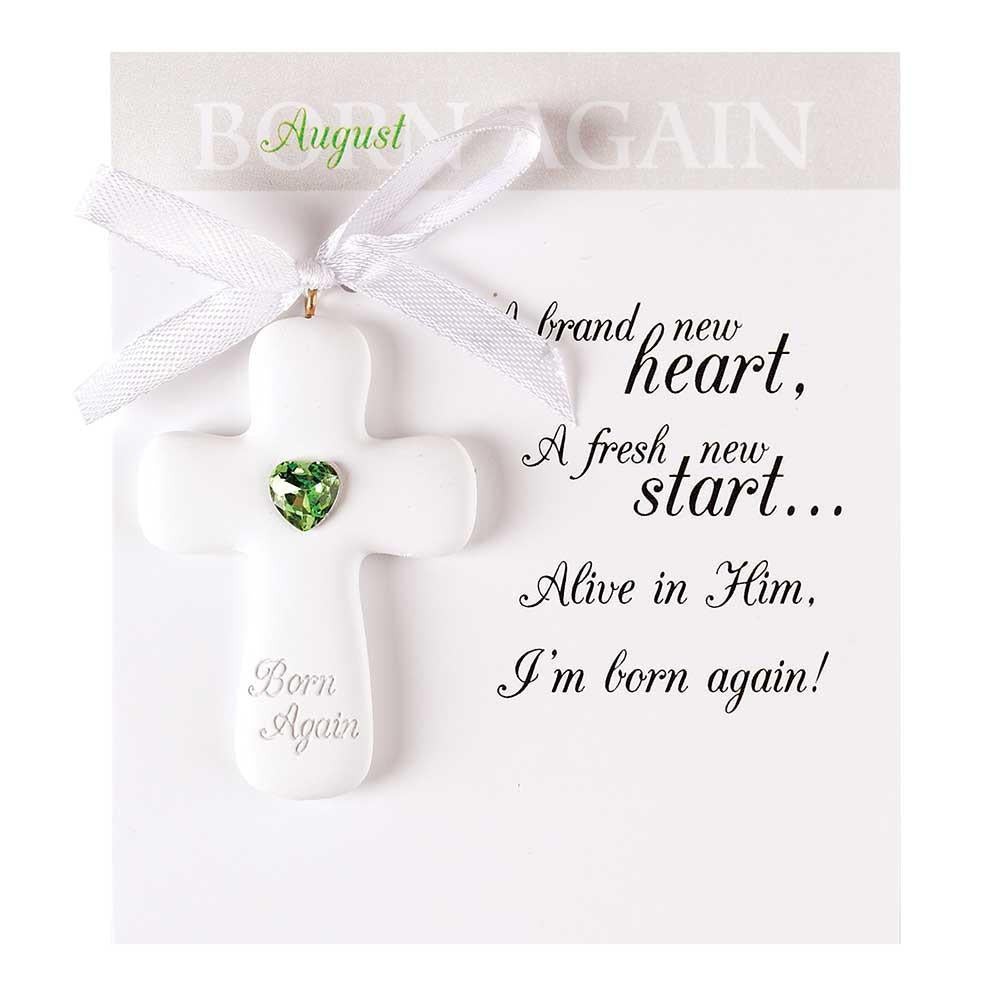 Ornament Resin Cross August by Dicksons