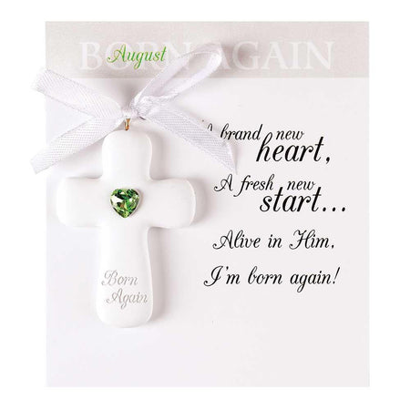 Ornament Resin Cross August by Dicksons