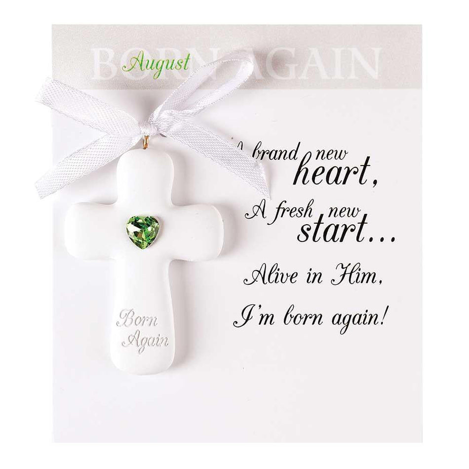 Ornament Resin Cross August by Dicksons