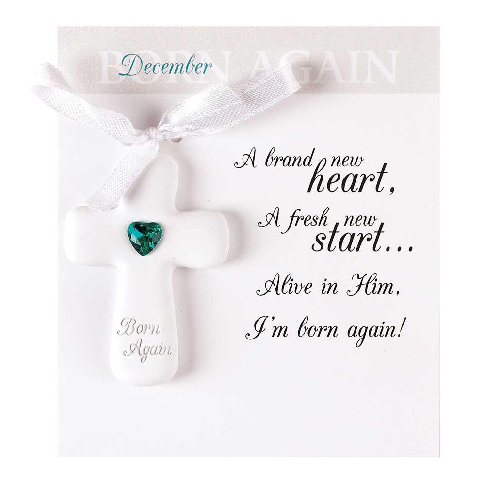 Ornament Resin Cross December by Dicksons
