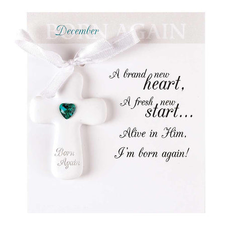 Ornament Resin Cross December by Dicksons