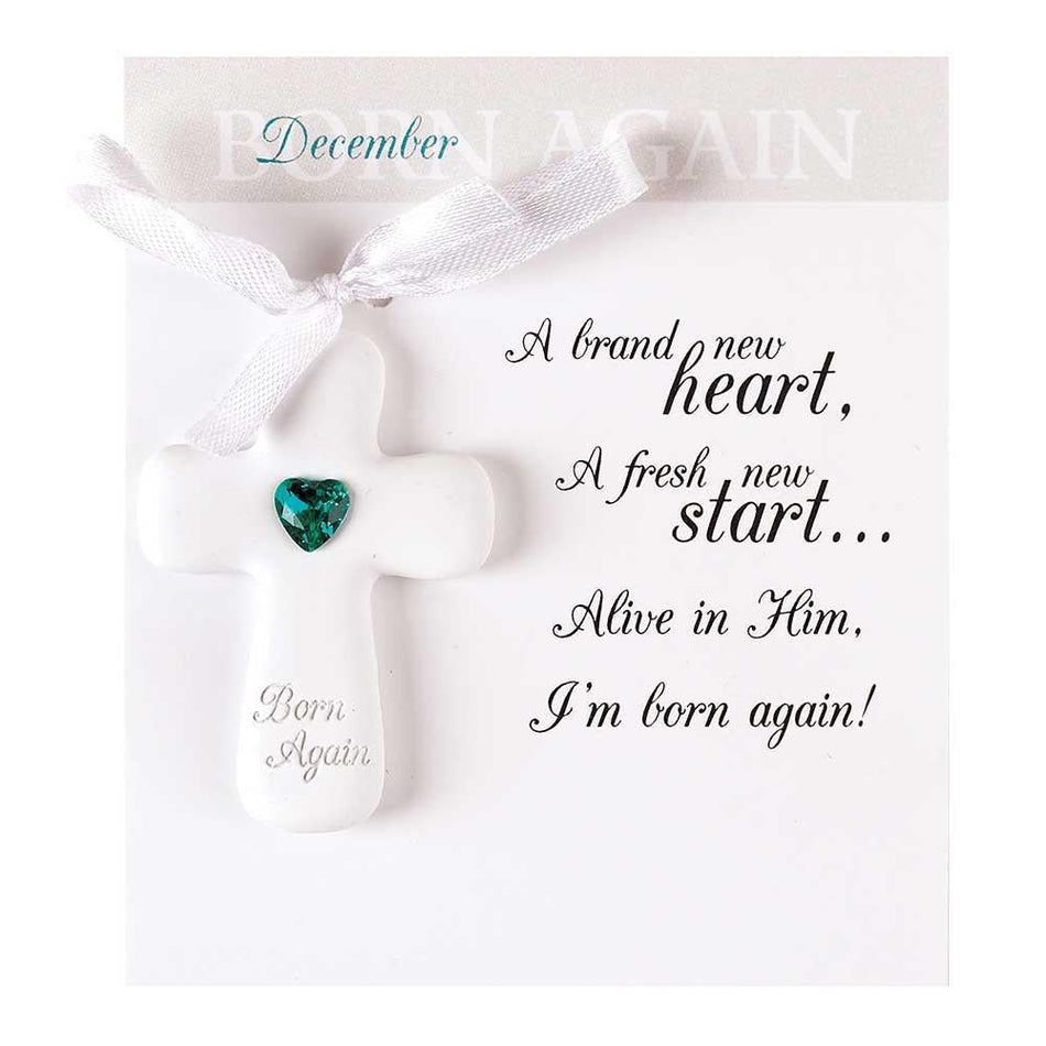 Ornament Resin Cross December by Dicksons