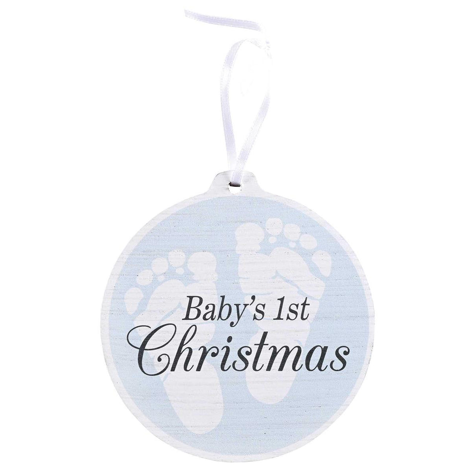Ornament Babys 1st Christmas Blue MDF by Dicksons