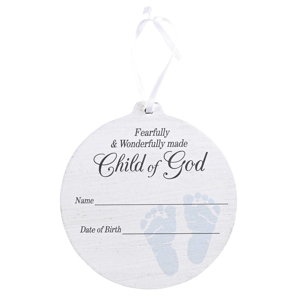 Ornament Babys 1st Christmas Blue MDF by Dicksons, product view 2