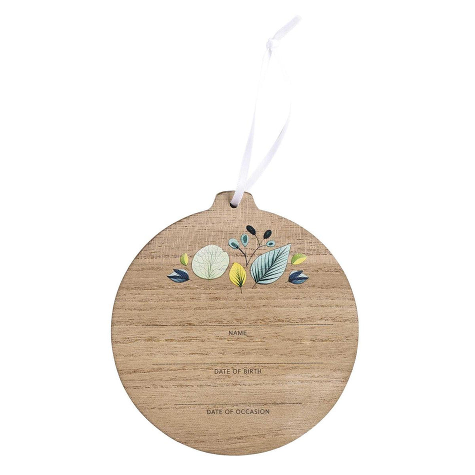 Child of God - Teal Foliage - 4 Inch MDF Wood Decorative Hanging Ornament by Dicksons, product view 2