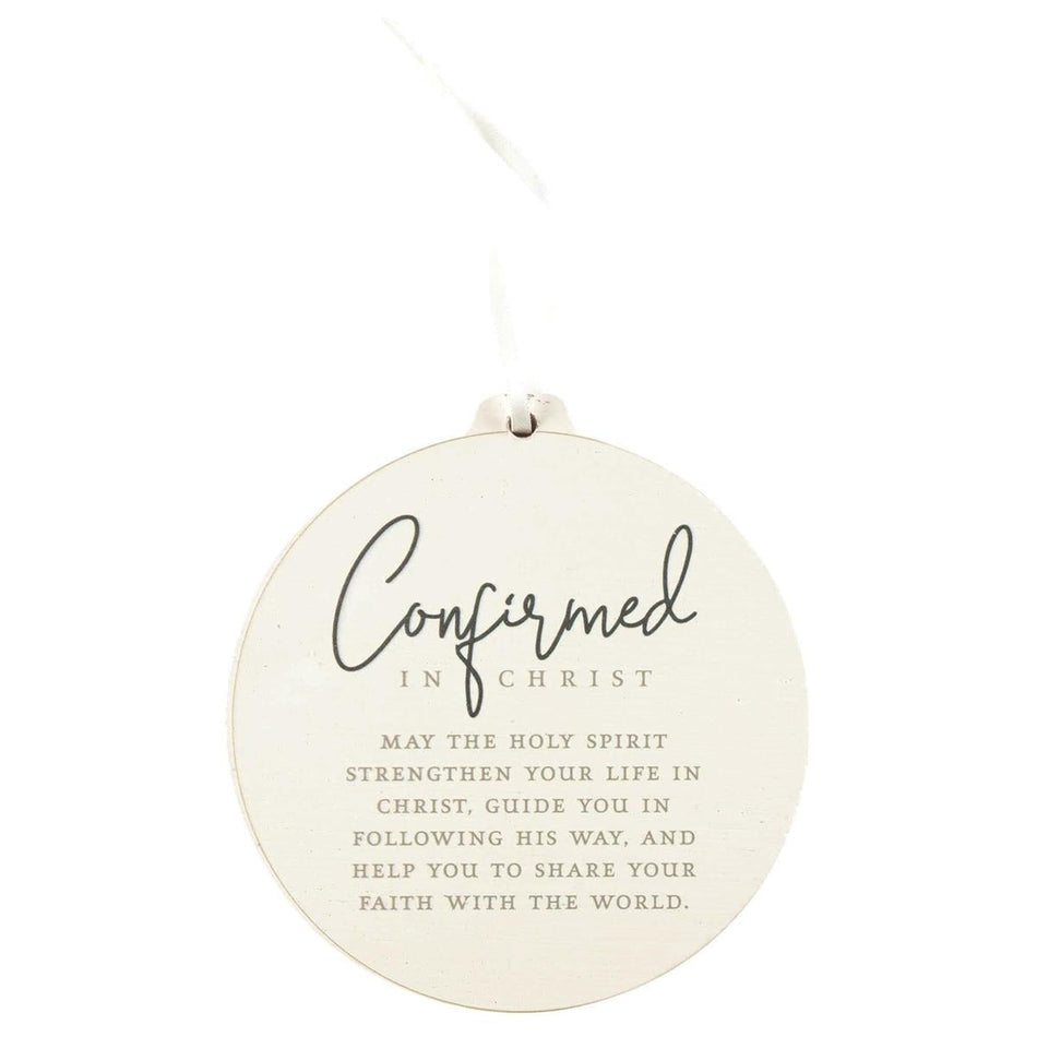 Confirmed Dangling White Finish Double Sided White 4.5 x 4 MDF Ornament Holiday by Dicksons