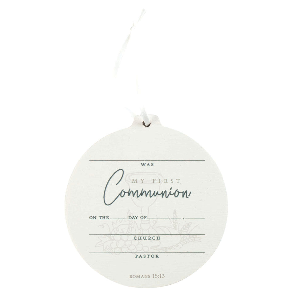 Ornament My First Communion White MDF by Dicksons, product view 2