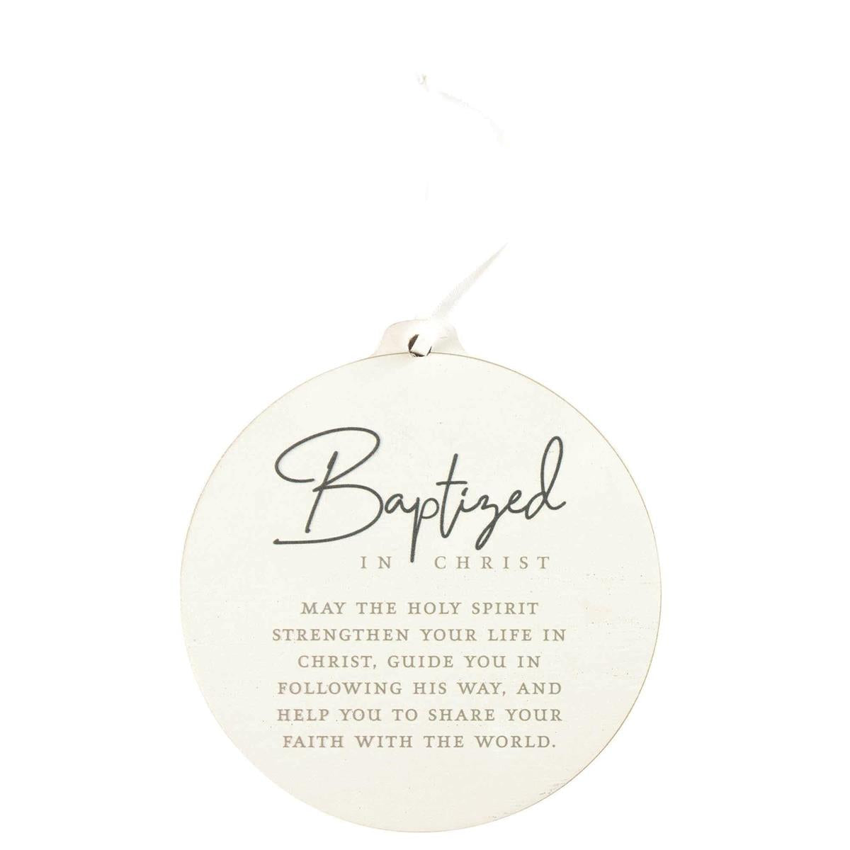 Ornament Baptized In Christ White MDF by Dicksons