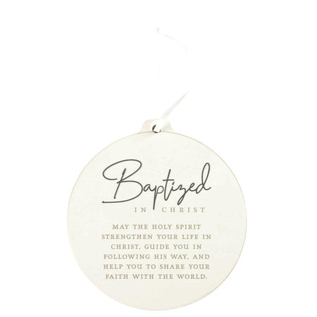 Ornament Baptized In Christ White MDF by Dicksons