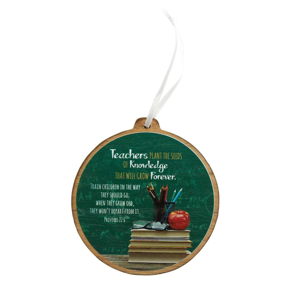 Ornament Teacher Plant The Seed MDF 4in by Dicksons
