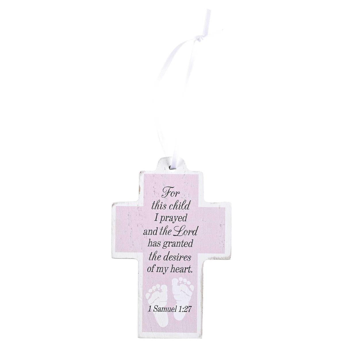 Ornament Cross Pink For This Child by Dicksons