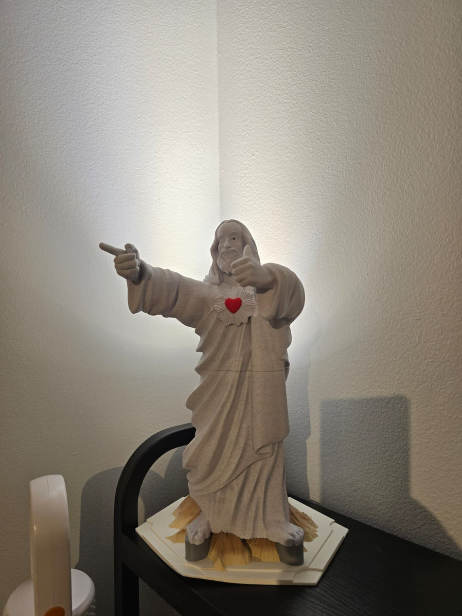 Joyful Sacred Heart Jesus Display Statue