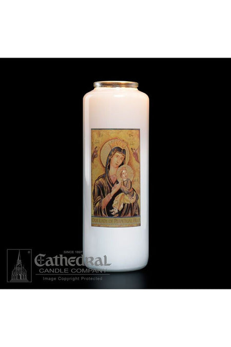Patron Saint Glass 6 Day Candles - Our Lady of Perpetual Help by Anchor Christian Distributors